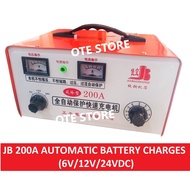 JB 200A AUTOMATIC BATTERY CHARGER (6VDC / 12VDC / 24VDC) (AUTO CUT-OFF)