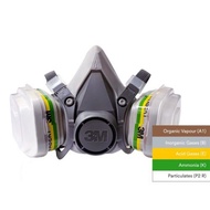 3M Standard Comfort Multi-Chemical/ Multi-Gas 6000 Series Respirator Set [6100/6200/6300 + 6059 + 59