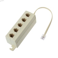 GB RJ11 Telephone Splitter 6P4C Male to 5 Way 6P4C Female Outlet Modular Splitter