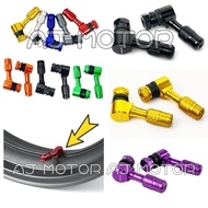 SEPASANG CNC 90° MOTORCYCLE 10MM TIRE VALVE ALLOY TUBELESS HEAD KEPALA TUBE RIM SPORTRIM MOTO MOTOR 