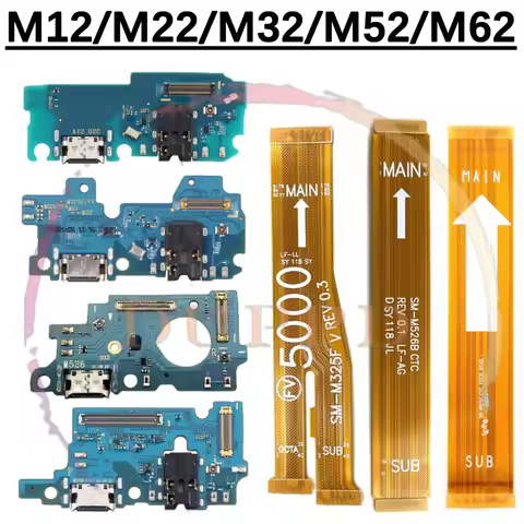 USB Charger Connector Charging Port Board For Samsung Galaxy M52 M526B M62 M32 5G M22 M12 Motherboar