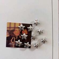 10pcs/5pcs Silver Star Shaped Refrigerator Magnets, Suitable For Kitchen Fridge Sound Insulation And