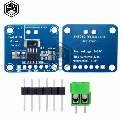 SOT23 INA219 Bi-directional DC Current Power Supply Sensor Breakout Module DIY 3V-5V IIC I2C Power M