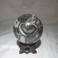 Shell Jasper Crystal Sphere/Thousand Eyes Sphere /Fossil Sphere /贝化玉球/千眼石球 – 69mm