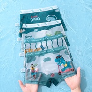 4 PCS Kids Panties Boy’s Boxer Brief Cartoon Designs Ice Silk Underwear
