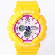 Casio Baby-G Yellow Pink Digital Analog Sports Ladies  Watch BA-120-9B