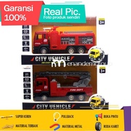 Diecast Miniature Toy Car Fire Truck LED Sound
