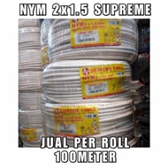 Supreme Cable NYM 2x1.5 Single Ankle 100Meter Selling Per Roll