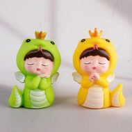 Combo of 3 snake baby statues, snake cake decoration accessories