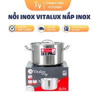 Vitalux Infinity multi-purpose 3-bottom low stew 304 stainless steel pot with stainless steel lid (T