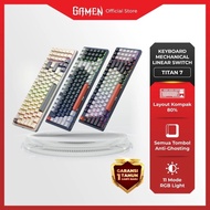 GAMEN Titan 7 Mechanical Keyboard Blue Red Switch 94 Keys RGB Official Warranty