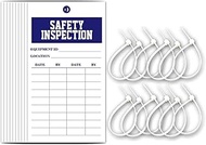 Safety Inspection Tags with 30 Zip Ties, 30 Accident Prevention Tags Inspection Record Tags Industri