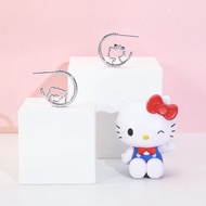 可愛DNA系列-Hello Kitty晶鑽造型耳環
