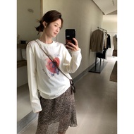 Hers| ️ 21047 Simple Niche Bear Pattern Long Sleeve Sunscreen tee