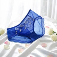 underwear woman boxer woman plus size Shi Ting Ladies Boxer Pinggang Tengah Seluar Seksi Mesh Lace F