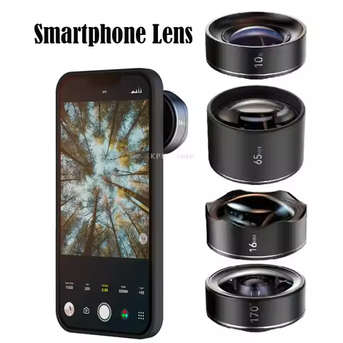 Smartphone Lens 10x Macro 65mm Portrait 170° Fisheye 16mm Ultra-Wide Angle Lens For Cell phone IPhon