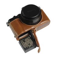 PU Leather Half Body Case For Panasonic LUMIX DC-LX100M2 LX100 M2 LX100II LX100 II LX100 MarkII