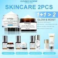 [2pcs Skincare Set] Elegance Supreme 2in1 Facial Kit Pencuci Muka Barrier Repair Moisturizer Brighte
