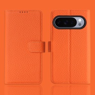 10 Colors Genuine Leather Wallet Flip Case For Google Pixel 10 Pro 9A 8A 7A Luxury Business Magnetic