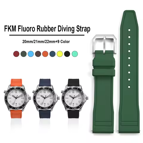 20mm 21mm 22mm Fluorous Rubber Strap for IWC Pilot Portuguese Portofino Bracelets Quick Release Spor