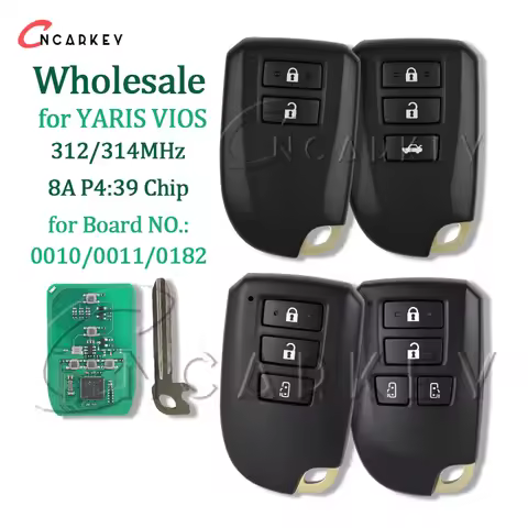 Wholesale 5pcs Smart Remote Key 312/314mhz 8A P4:39 For Toyota YARIS L VIOS Hiace Regiusage 0010 001