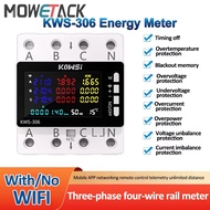 KWS-306 Power Meter 3 Phase 4 Wire Color Screen Multi-function AC 85-290V Energy Power Voltmeter Vol