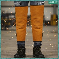 [lswbd] Bovine Leather Metalworking Spats Anti-Scald Leather Metalworking Leg Guards Spark-Resistant