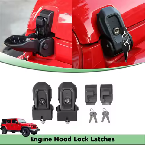 Hood Latches Anti-theft Lock Catch for Jeep Wrangler JL JLU 4XE Rubicon Sahara Sport Gladiator JT 20