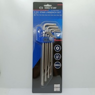 Kingtony [20419PR] Star Wrench (Torch Wrench) Long Type With 9 Holes Set