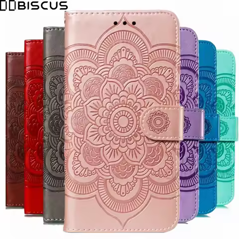 Flower pattern Flip Case For OPPO A52 A72 A5 A9 2020 A31 A94 A74 A54 Realme 8 C11 6 Pro 6S Reno 4 5G
