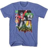Voltron Cartoon Full Color Voltron &amp; Pilots Adult T Shirt