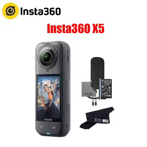 Insta360 X5 Camera 2025 New 8K 30fps Replaceable Lenses Triple AI Chip Superior Low Light 185 Mins R