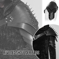 Medieval Spiked Shoulder Armor Knight Gladiator PU Leather Costume Cosplay
