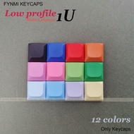 Fynmi Low Profile Multi-Colored 12 colors 1U Keycaps for keychron Gateron Kailh MX Switch