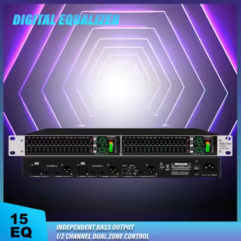 Dual Band Graphic Equalizer, Power Equalizer, Digital Audio Sound Processor, Active Balance, 15 Band