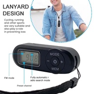 Digital Pocket FM Radio FM 64-108Mhz Portable Sports Radio Receiver with LCD Display Neck Lanyard 3.5mm Headphone Accessories