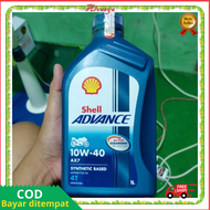 OLI SHELL ADVANCE 10W-40 1L COCOK UNTUK MOTOR SPORT 4 TAK  OLI SHELL ADVANCE MOTOE SPORT