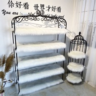 [48H Shipping] Furry carpet, plush fabric, clothing store shelves, wool mats, shop decoration, table