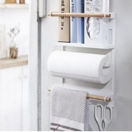 日本暢銷 - 日式多用途雪櫃磁吸式掛架收納架 免鑽壁掛式 廚房紙巾掛架 冰箱置物架 冰箱磁吸收納架