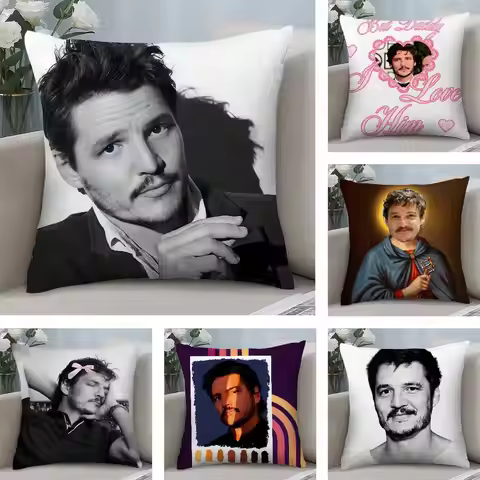 Pedro Pascal Daddy Vinage Pillow Case Plush Fabric Soft Pillowcase Double Sided Print Cushion Cover 