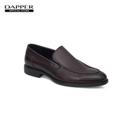 DAPPER รองเท้าหนัง แบบสวม Plain Toe Loafers สีน้ำตาล