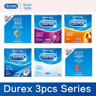 [6 Types Classic 3-Pack] High Quality 3s Natural Latex Durex Condoms for Man Easy-On for Greater Comfort Extra Lubrication Condom Sleeve