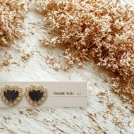 心之遙想 ‧ 黑貝母‧ 晶石淡水珠耳環