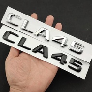 For Mercedes CLA45 AMG W117 C117 Emblem Logo 3D ABS Black Chrome Car Rear Trunk Letters Badge Sticke