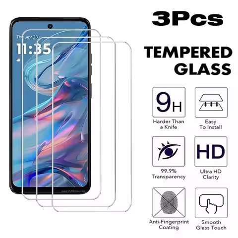 3Pcs Tempered Glass For Moto G14 4G Glass On G04s G14 G24 Power G34 G54 G64 G84 G55 G45 G35 5G Scree