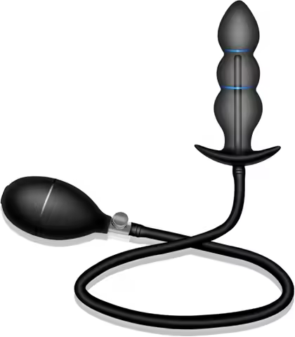 Silicone Anal Bead，Silicone Inflatable Anal Plug With Solid Center Shaft Body Safe Silicone Anal Bal
