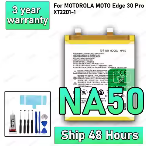 New High Quality NA50 Battery For MOTOROLA MOTO Edge 30 Pro/XT2201-1 Replacement Battery Bateria+Fre