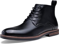 Men Chukka Boots Premium Leather Black Boots Classic Ankle Boots Lace Up Dress Boots for men