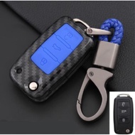 Carbon Fiber Car Key Cover Ca Volkswagen Vw Golf 4 5 6 Passat B6 Tiguan Touran Jetta Mk6 Polo Scirocco Car Accessor