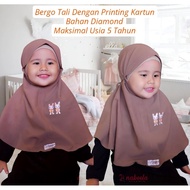 BERGO MARYAM AISYAH JILBAB HIJAB KHIMAR KERUDUNG KUDUNG KUDUNG RUBBER STRAP FOR GIRLS KINDERGARTEN E